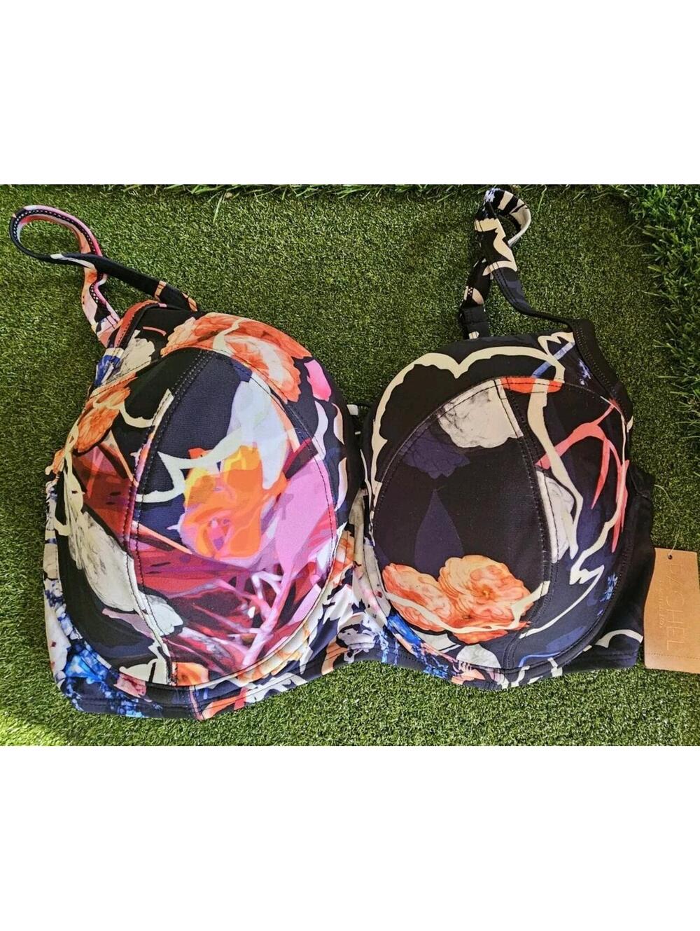 NWT Rachel Roy Artful Floral Womens Plus Size 16W Swimsuit  Top